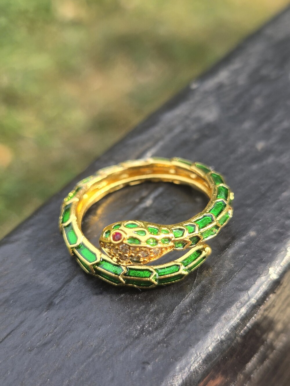 Gold Serpent Wrap Ring